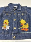 Vtg Kiks Suzy   s Zoo Embroidered Kids Blue Jean Jacket Size 12m