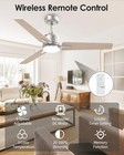 52 Inch Ceiling Fans With Lights And Remote  Brushed Nickel Ceiling Fan With 