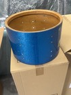 Ludwig 70s Vintage 8x12 Tom Drum Shell With Badge Factory Blue Sparkle