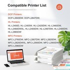 2pk Tn830xl Toner Compatible For Brother Tn830 Xl Dcp-l2647dw L2640dw Hl-l2405w