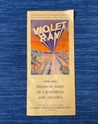 1930 1931 California Arizona Highway Map Violet Ray Gasoline General Petroleum