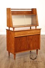 Mid Century Modern Two-piece Oak And Glass China Cabinet