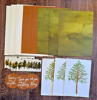 Stampin Up Greeting Card Kit  x4 W env  Thank You Beauty Of Friendship Tree
