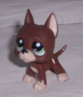 Rare Authentic Littlest Pet Shop Lps  1519 Brown Great Dane Dog Green Eyes
