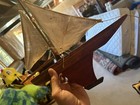 Antique Made In France Wooden Boat Ship Model Handcrafted