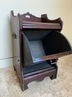 Antique Fireplace Purdonium Scuttle Box Coal Storage Bin W  Brass Handle Vintage