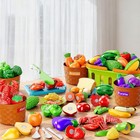Play Food Set For Kids  Toddler Learning Toys  Cutting Food Toy Color Sorting Se