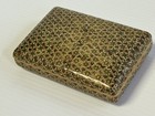 Vintage Persian Khatam Inlaid Camel Bone Trinket Cigarette Box 5 5   