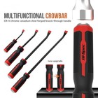 4pcs Pry Bar Set 8  12  18  24  Long Heavy Duty Pry Bar Screwdriver Nail Puller
