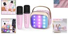 Wireless Mini Karaoke Machine With 2 Microphones Bluetooth Speaker For Kid Adult