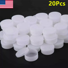 20pcs Empty Round Plastic Cosmetic Container Sample Pot Jar Travel 10g 0 35oz
