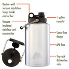 Ozark Trail 1 Gallon Insulated Stainless-steel Water Jug 803-018-0717  Silver