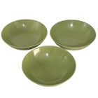 Vintage Boontonware G12 Melamine Cereal Soup Bowls Set Of 3 Avocado Green 6 