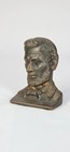 Antique Verona Cast Iron Abraham Lincoln Single Bookend Bust Bronzed Finish   