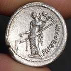 Gemini Denarius 46bc Ancient Roman Republic Silver Coin Dioscuri Cordius Toned