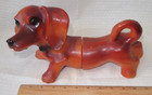Vtg Red Dachshund Dog Plaster Chalk Bookends