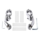 1 1 4  Chrome Adjustable Highway Short Angled Foot Pegs Mount Kit Fit For Harley