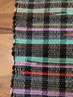 Vintage Handmade Multicolor Woven Rag Rug 51  X 27  Farmhouse Style Retro