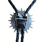 Black Sun Celestial Silver Cowboy Cowgirl Western Rodeo Bolo Tie Bolotie New