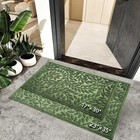 Bulijojo 17x30 Green Rubber Door Mat Non Slip Absorbent Home Entry Floor Rug