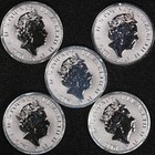 2019 Great Britain 2 Ounce Silver - Queen s Beast Yale Of Beaufort - 5 Coin Lot