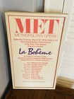 Vtg Met Metropolitan Opera La Boheme Promotional Poster 1976 Framed Od  22   x13   