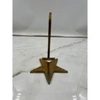 Vintage Brass Star Christmas Stocking Holder Mantel Hook Made In India Gold