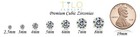 14k Real Solid Gold Solitaire Round Cz Sleeper Studs Earrings Silicone Push-back