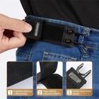 2pcs Tactical Metal Hook Elastic Belt Buckle-less Invisible Waist Belt Closure
