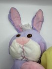 Fisher Price 1988 Puffalump Easter Bunny Purple Pastel Rabbit Egg Nylon Read