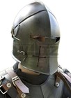 Medieval Black Antique Barbuta Helmet Knight Templar Crusader Armor Helmet