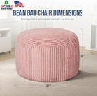 3ft Bean Bag Chairs For Adults Large Beanbag Chair With Stripe Plush Cover Big B