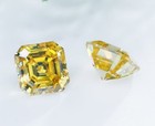 6 Ct Lab Grown Diamond Asscher Cut Yellow Color Vvs1 Cvd Certified Loose Diamond