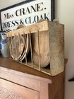 Atq Primitive Rusty Metal Deer farm Feeder Repurposed Bowl Rack   Shelf 20x10x5 