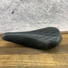 Viscount Old School Bmx Seat Nos Black Padded Pleated Quilted 80s 70s Race B5