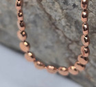 9 Inch Pure Copper Flat Round Bead Chain Anklet  Healing Jewelry  Spiritual