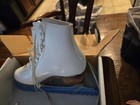 Sp Teri Ice Skates Figure Skates Size 7d White 60 Sheffield Steel Handblasted