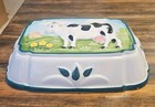 Vtg  Ceramic Jello Mold Cow   Farm Design Embossed Wall Hanging