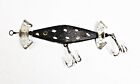 Really Unusual Unknown Maker Pocono Minnow Black White Spots C 1920s