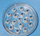 Vintage Clear Glass 5    Flower Frog 16 Hole Flower Holder