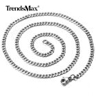 Silver Stainless Steel Link Chain Curb Byzantine Wheat Rope Box Necklace Unisex