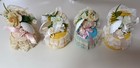 Vtg  Lot 4 Matching Pin Cushions For Crafts Favors Handmade From Tunafish Cans