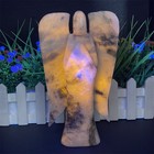 2lb 7 4  Natural Sodalite And Quartz Angel Carving Crystal Energy Healing Reiki