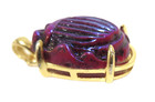 Tiffany Glass Favrile Scarab Art Nouveau Pendant Sterling Gilt Mounted Lct Tiff