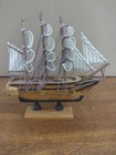Constitution Model Sailing Ship Wooden Nautical Decor 6  Pre-owned No Cracks
