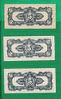 Ww-ii Philippines- 3 Different Unc  5 Centavos- Jim Japanese Invasion Money