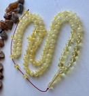 White Natural Baltic Amber 35 G  Islamic Prayer Rosary Pumpkin 99 Beads Tesbih