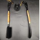 Vintage Horse Head Bamboo Handle Grooming Set Brush Shoe Horn Wall Mount