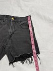American Eagle Hi-rise Shortie Women   s 0 Black Stretch Cutoff Denim Shorts