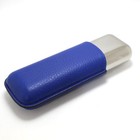 S t dupont 183267 Double Cigar Case   Cigar Holder Blue   Chrome New